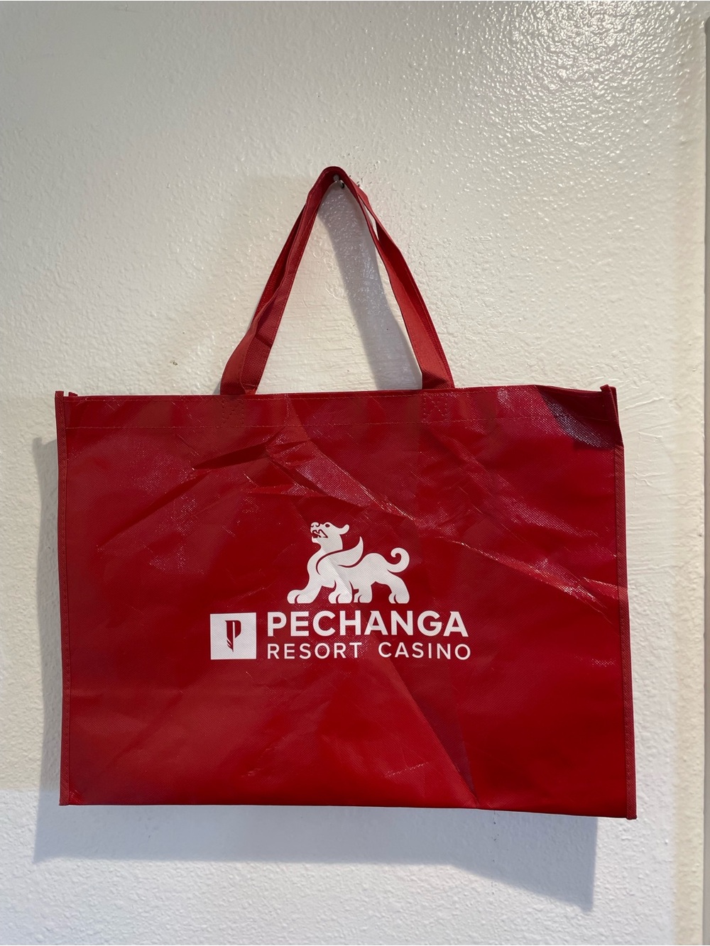 Pechanga Casino Red Tote Bag Lucky Pi Xiu Winged Lion Promotional Item